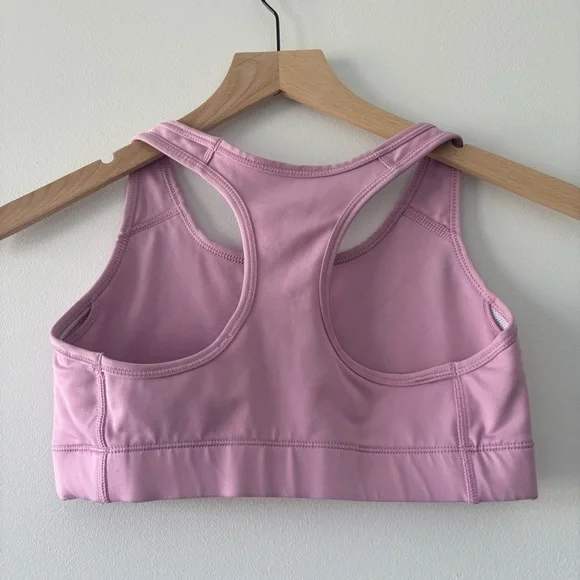 Nike Dri-Fit Victory Swoosh Women's Pink Padded Racerback Sports Bra Sz Small - Picture 4 of 5